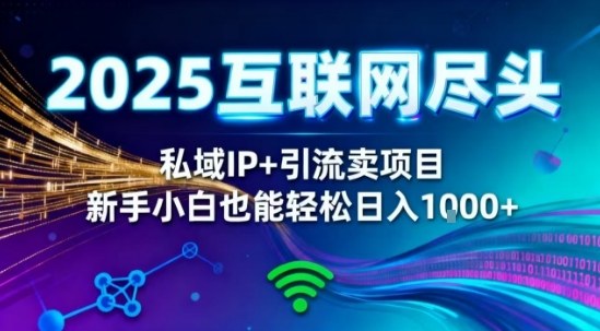 2025网创尽头王炸项目！私域IP+精准引流，新手小白在家躺賺日入1k，零经验也能上手【揭秘】-鸿雁学习网