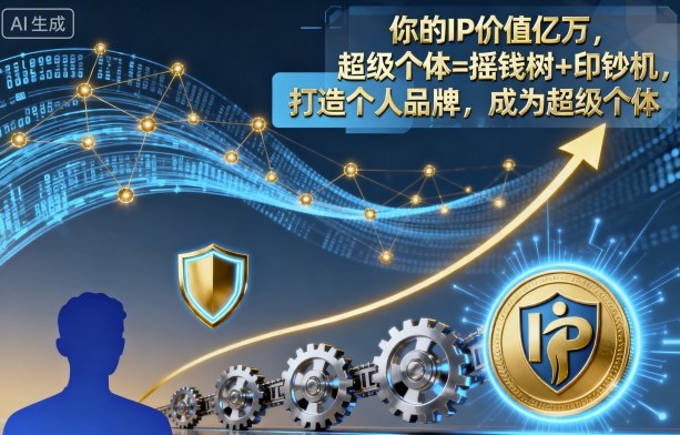 你的IP价值亿万，超级个体=摇钱树+印钞机，打造个人品牌，成为超级个体-鸿雁学习网