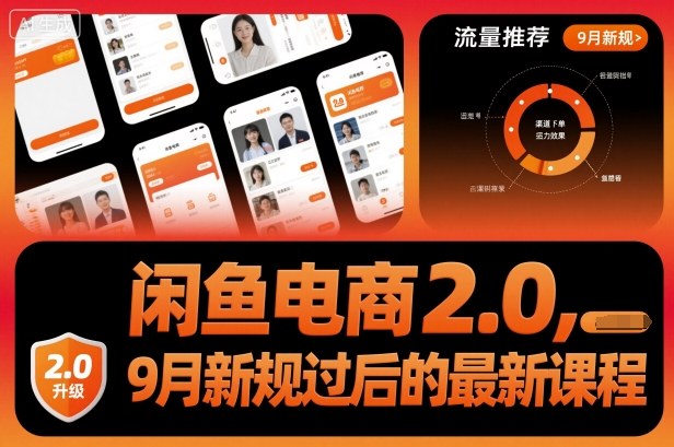 闲鱼电商2.0，9月新规过后的最新课程-鸿雁学习网