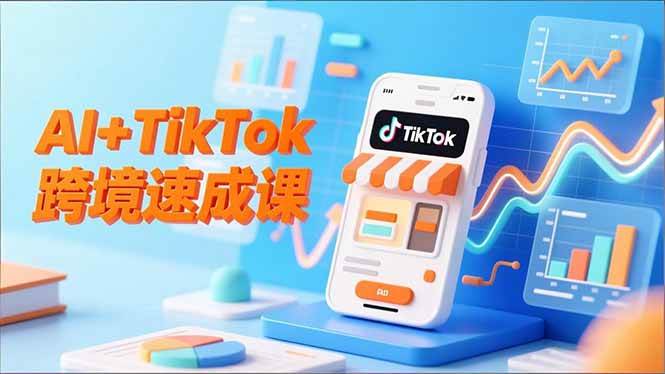 （16745期）AI+TikTok跨境速成课，智能翻译、店铺定位、流程拆解，7天高效上线运营-鸿雁学习网
