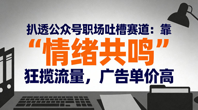 扒透公众号职场吐槽赛道：靠“情绪共鸣”狂揽流量，广告单价高-鸿雁学习网