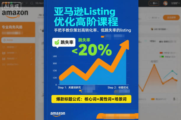 亚马逊Listing优化高阶课程，手把手教你策划高转化率、低跳失率的listing-鸿雁学习网