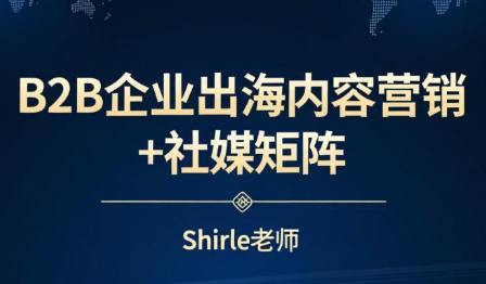 shirle老师·B2B企业出海内容营销+社媒矩阵 shirle老师·B2B企业出海内容营销+社媒矩阵