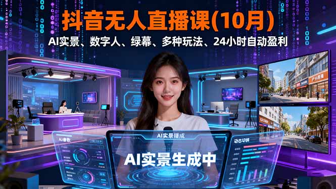 抖音无人直播课(10月-鸿雁学习网