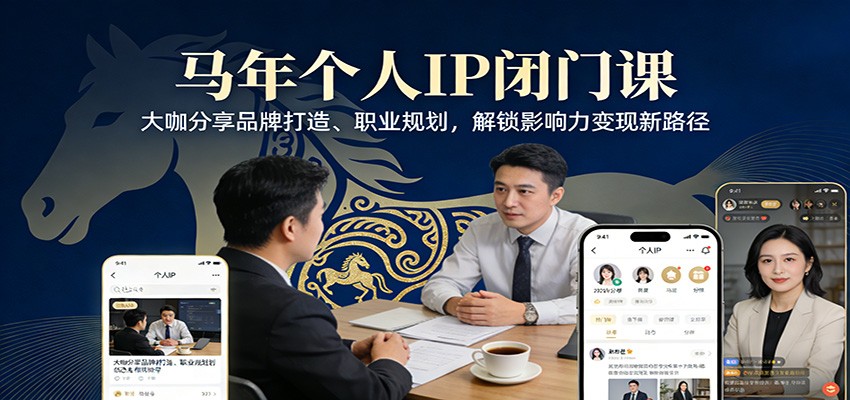 马年个人IP闭门课，大咖分享品牌打造、职业规划，解锁影响力变现新路径-鸿雁学习网