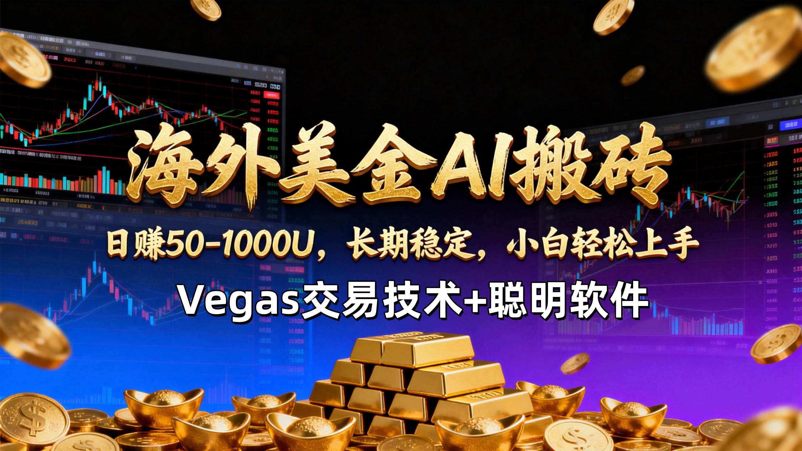 (17143期)【海外美金AI搬砖】Vegas交易技术+聪明软件,日赚50-1000U,长期稳定,小白轻松上手。-鸿雁学习网