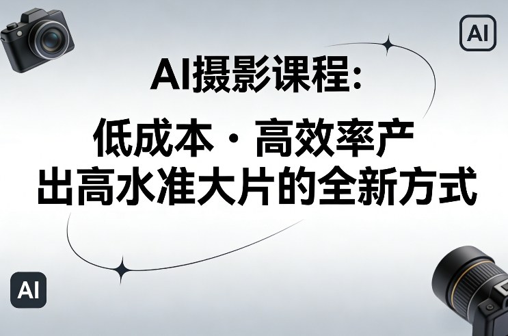 AI摄影课程，低成本高效率产出高水准大片的全新方式-鸿雁学习网