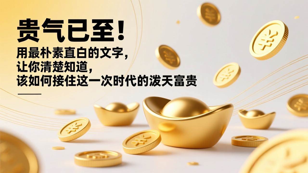 （17049期）付费文章：贵气已至！用最朴素直白的文字，让你清楚知道，该如何接住这一次时代的泼天富贵-鸿雁学习网