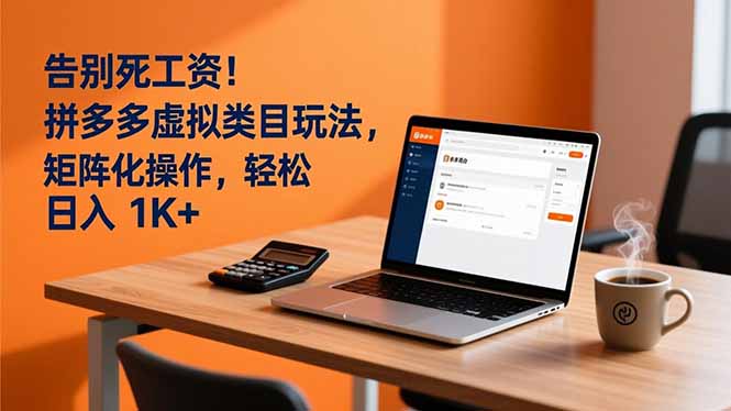 告别死工资！拼多多虚拟类目玩法，矩阵化操作，轻松日入 1K+-鸿雁学习网