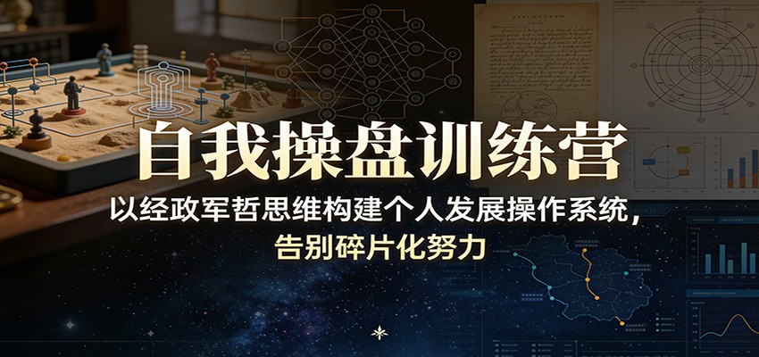 自我操盘训练营：以经政军哲思维构建个人发展操作系统，告别碎片化努力-鸿雁学习网
