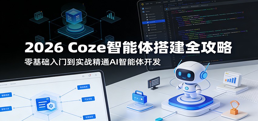 2026 Coze智能体搭建全攻略：零基础入门到实战精通AI智能体开发-鸿雁学习网
