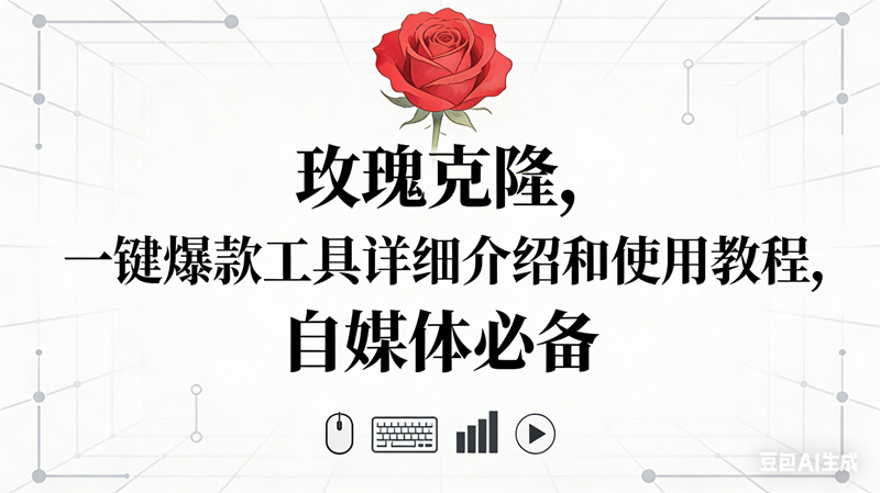 （16811期）玫瑰克隆神器，自媒体必备，一键爆款工具详细介绍和使用教程-鸿雁学习网