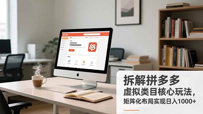 （16906期）拆解拼多多虚拟类目核心玩法，矩阵化布局实现日入1000+-鸿雁学习网