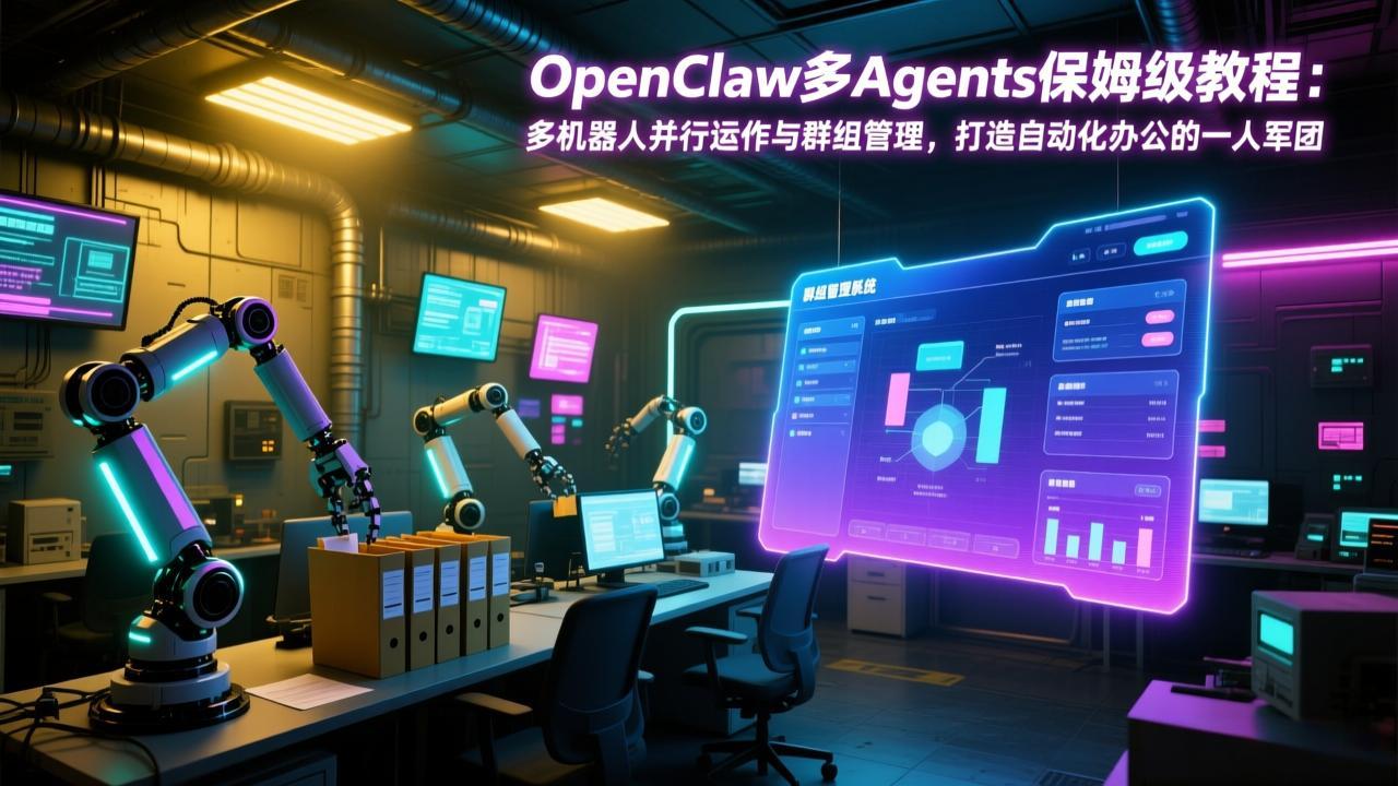 OpenClaw多Agents保姆级教程：多机器人并行运作与群组管理，打造自动化办公的一人军团-鸿雁学习网