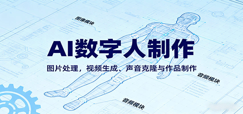 AI永生数字人制作教程：图片处理，视频生成、声音克隆与作品制作-鸿雁学习网