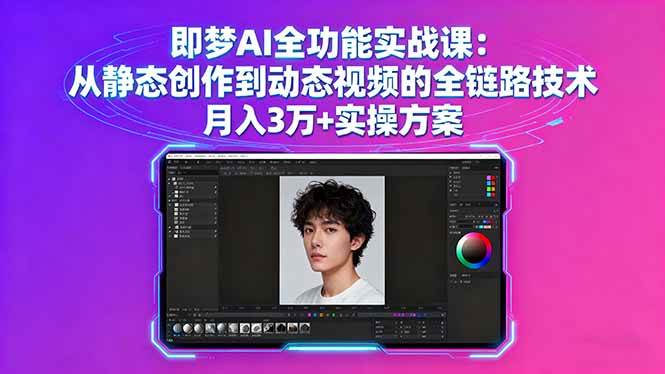 （16053期）即梦AI全功能实战课：从静态创作到动态视频的全链路技术 月入3万+实操方案-鸿雁学习网