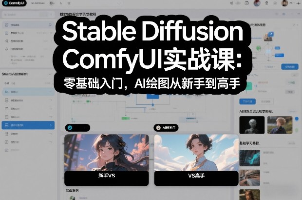 Stable Diffusion ComfyUI实战课：零基础入门，AI绘图从新手到高手-鸿雁学习网