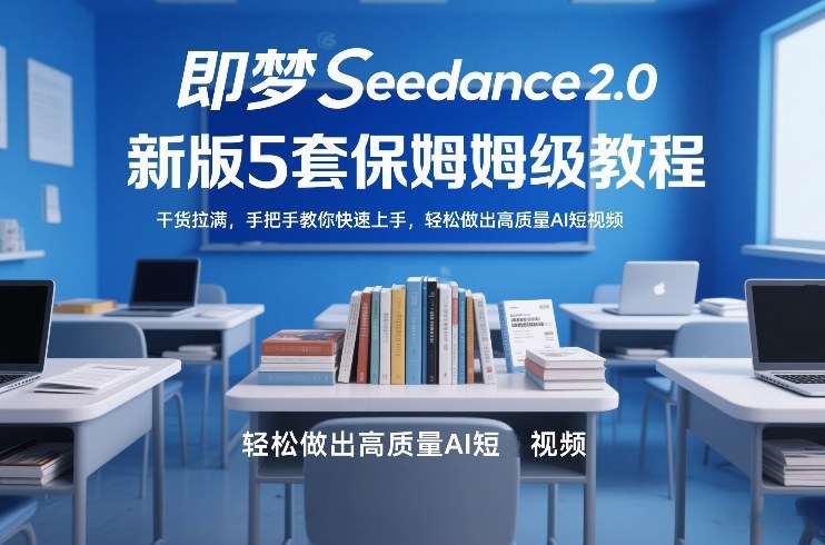 即梦Seedance2.0新版5套保姆级教程,干货拉满,手把手教你快速上手,轻松做出高质量AI短视频 即梦Seedance2.0新版5套保姆级教程,干货拉满,手把手教你快速上手,轻松做出高质量AI短视频