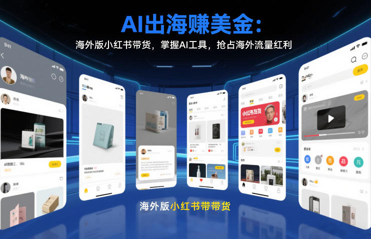 AI出海賺美金：海外版小红书带货，掌握AI工具，抢占海外流量红利(更新2026)-鸿雁学习网