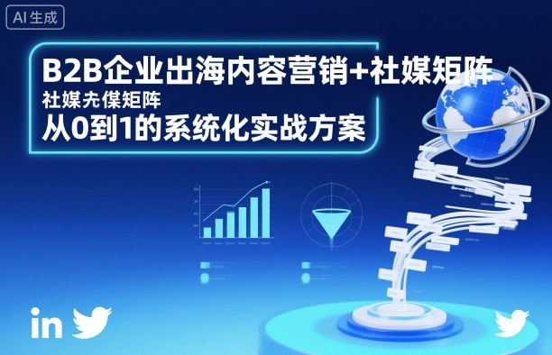 B2B企业出海内容营销+社媒矩阵，从0到1的系统化实战方案-鸿雁学习网