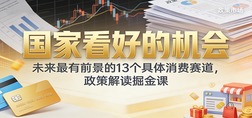 公众号付费文章：国家看好的机会，未来最有前景的13个具体消费赛道，政策解读掘金课-鸿雁学习网