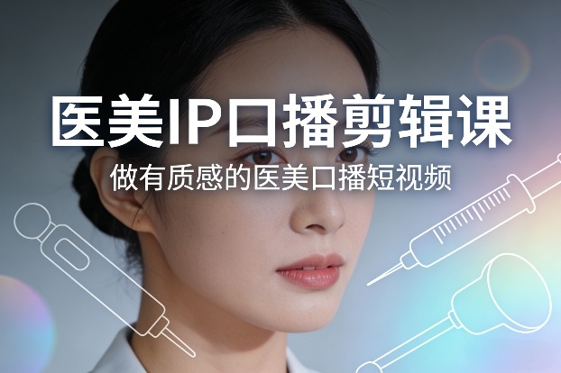医美IP口播剪辑课，做有质感的医美口播短视频-鸿雁学习网
