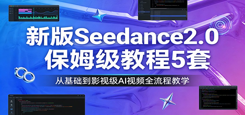 新版Seedance2.0保姆级教程5套：从基础到影视级AI视频全流程教学-鸿雁学习网