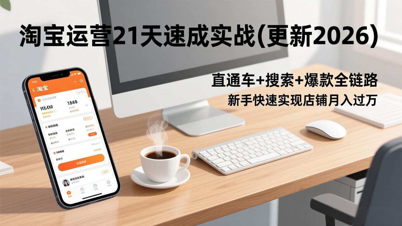 淘宝运营21天速成实战(更新3月-鸿雁学习网