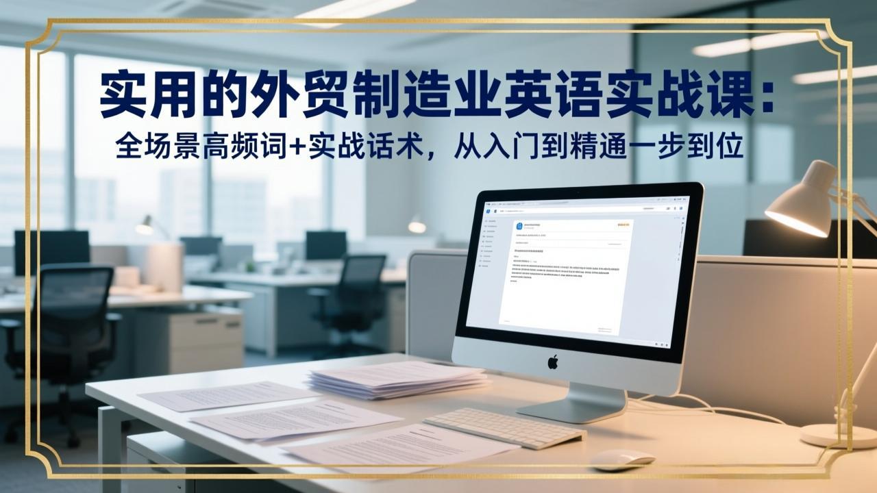 实用的外贸制造业英语实战课：全场景高频词+实战话术，从入门到精通一步到位-鸿雁学习网