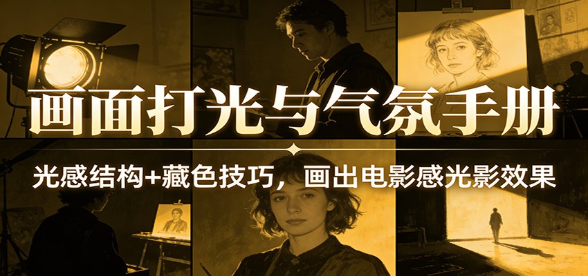 画面打光与气氛手册：光感结构+藏色技巧，画出电影感光影效果-鸿雁学习网