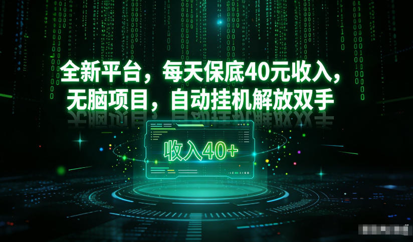 最新看广平台，每天保底30-4米，无脑项目，自动挂G解放双手【揭秘】-鸿雁学习网