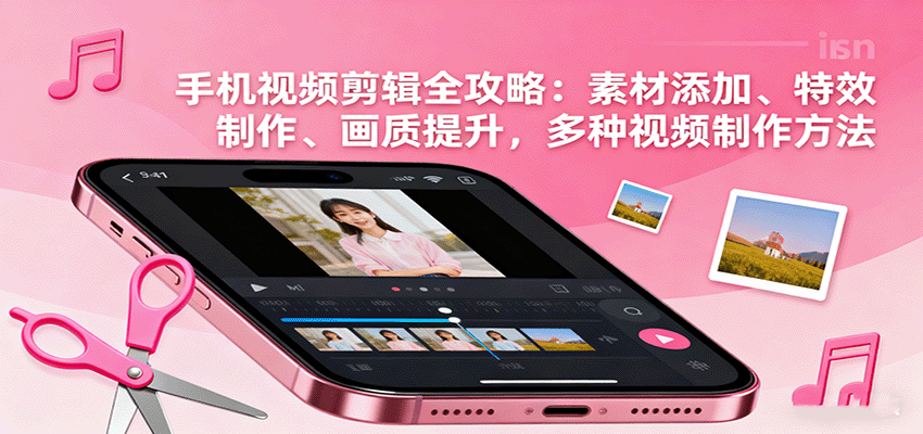 手机视频剪辑全攻略：素材添加、特效制作、画质提升，多种视频制作方法-鸿雁学习网