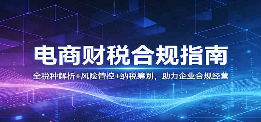 电商财税合规指南：全税种解析+风险管控+纳税筹划，助力企业合规经营-鸿雁学习网