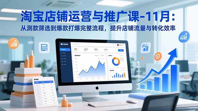 （16714期）淘宝店铺运营与推广课-11月：从测款筛选到爆款打爆完整流程，提升店铺流量与转化效率-鸿雁学习网