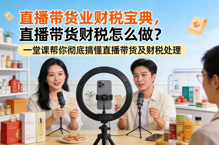 直播带货业财税宝典，直播带货财税怎么做？一堂课帮你彻底搞懂直播带货及财税处理-鸿雁学习网