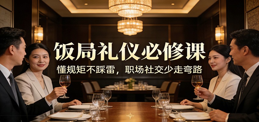 公众号收费文章：《饭局礼仪必修课：懂规矩不踩雷，职场社交少走弯路》-鸿雁学习网
