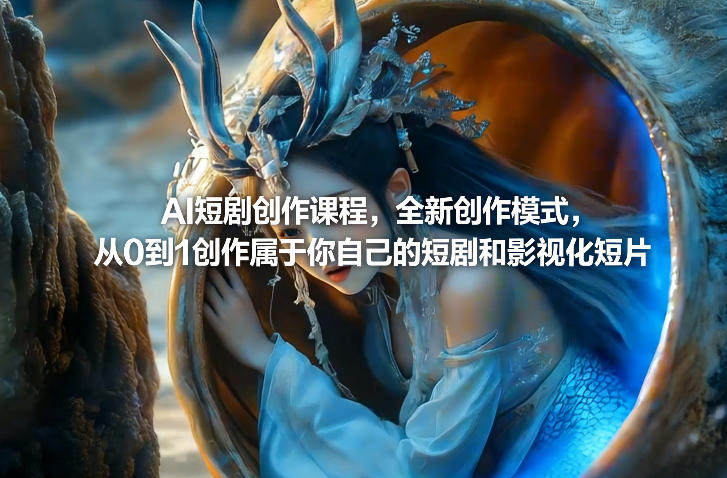 AI短剧创作课程，全新创作模式，从0到1创作属于你自己的短剧和影视化短片-鸿雁学习网