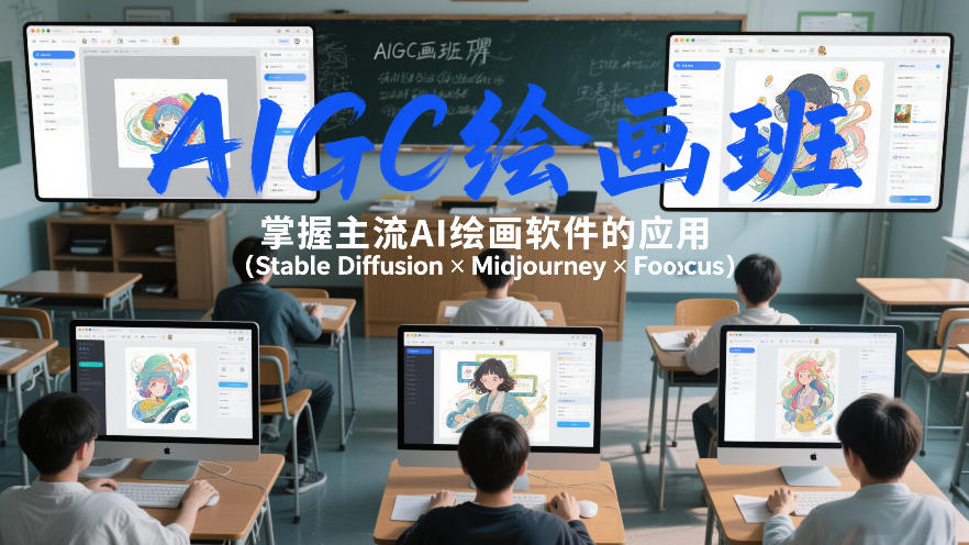 AIGC绘画班，掌握主流Ai绘画软件的应用(Stable Diffusion x Midjourney x Fooocus)-鸿雁学习网