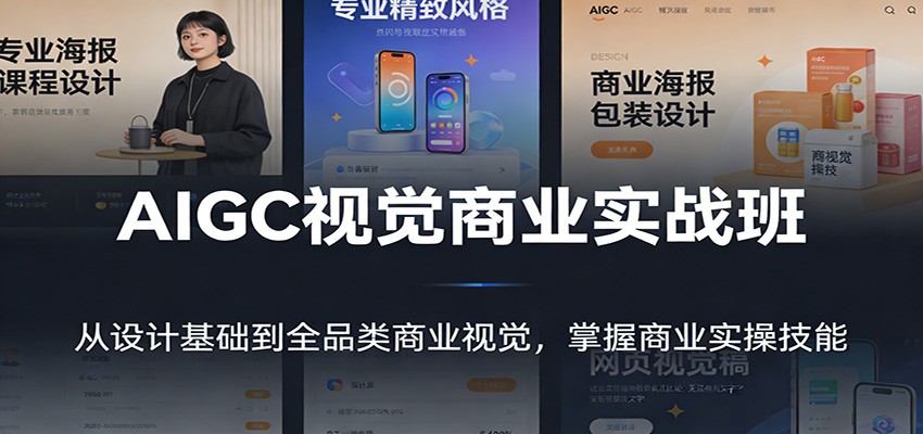 AIGC视觉商业实战班：从设计基础到全品类商业视觉，掌握商业实操技能-鸿雁学习网