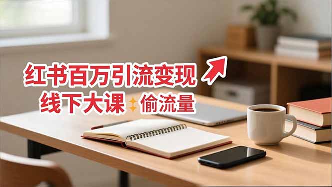 小红书百万引流变现-11月线下大课：分享从0到百万引流路径，手把手教偷流量、拿结果-鸿雁学习网