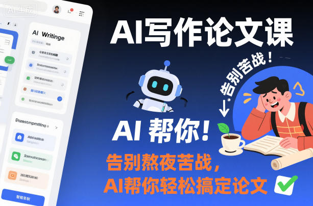 AI写作论文课，告别熬夜苦战，AI帮你轻松搞定论文-鸿雁学习网