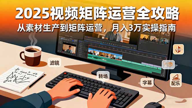 2025短视频矩阵运营全攻略:从素材生产到矩阵运营,月入3万实操指南-鸿雁学习网