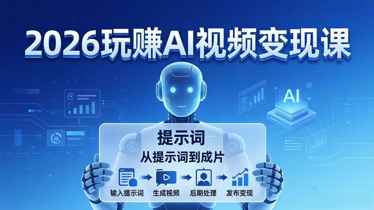 （17827期）2026玩赚AI视频变现课：掌握 AI 视频全流程技能，从提示词到成片高效产出-鸿雁学习网