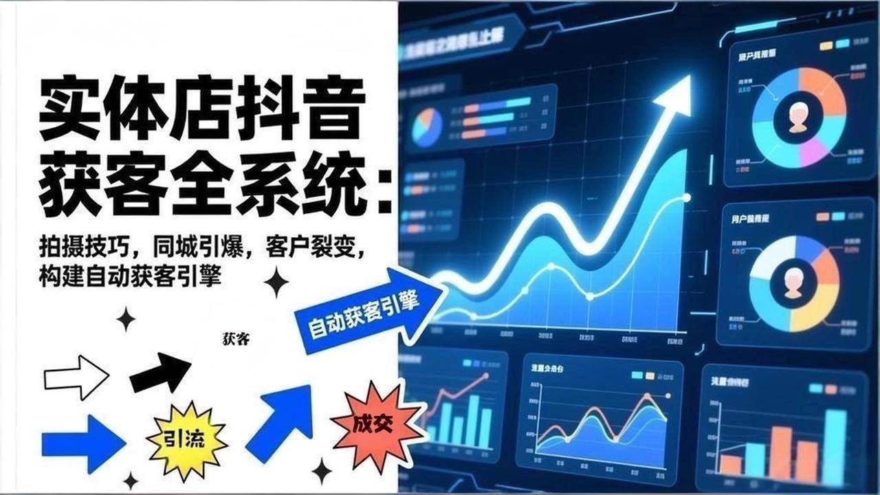 （17090期）2026实体店抖音获客全系统：拍摄技巧，同城引爆，客户裂变，构建自动获客引擎-鸿雁学习网