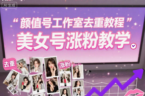 颜值号工作室去重教程，美女号涨粉教学-鸿雁学习网