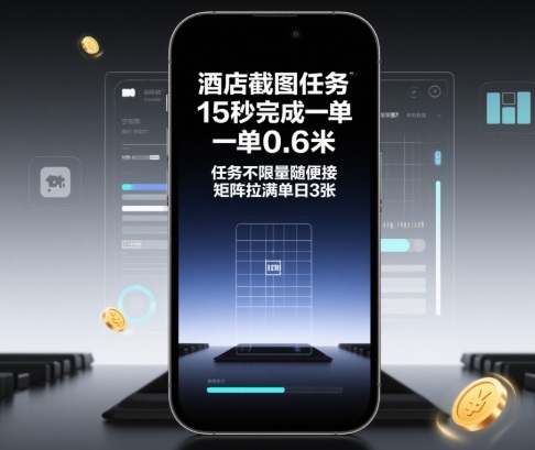 酒店截图任务，15秒完成一单，一单0.6米，任务不限量随便接，矩阵拉满单日3张【揭秘】-鸿雁学习网