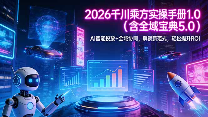 2026 千川乘方实操手册 1.0(含全域宝典 5.0-鸿雁学习网
