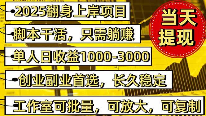 （16501期）2025翻身上岸项目脚本干活，内部客户经理内部开号，单人日收益1000-300…-鸿雁学习网