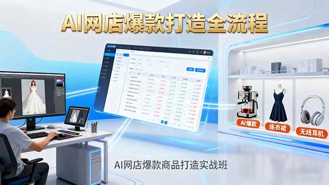 （16326期）AI网店爆款商品打造实战班：AI技术实现商品图智能处理，快速搭建AI网店-鸿雁学习网