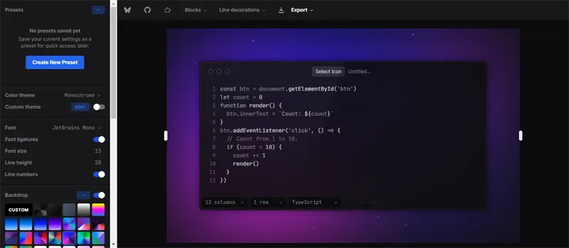 VUE开源代码截图美化工具网站源码 VUE开源代码截图美化工具网站源码